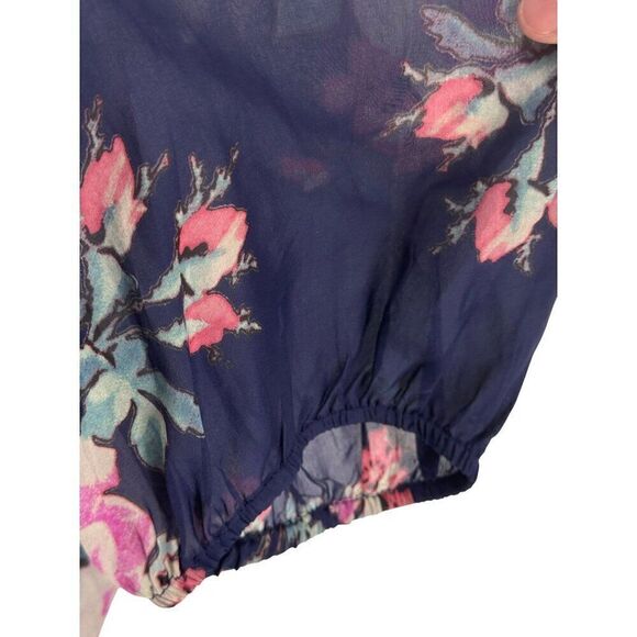 Anthropologie Brand Leifsdottir Floral Silk Blouse Sz S EUC Romantic Boho Vibes - Picture 2 of 12
